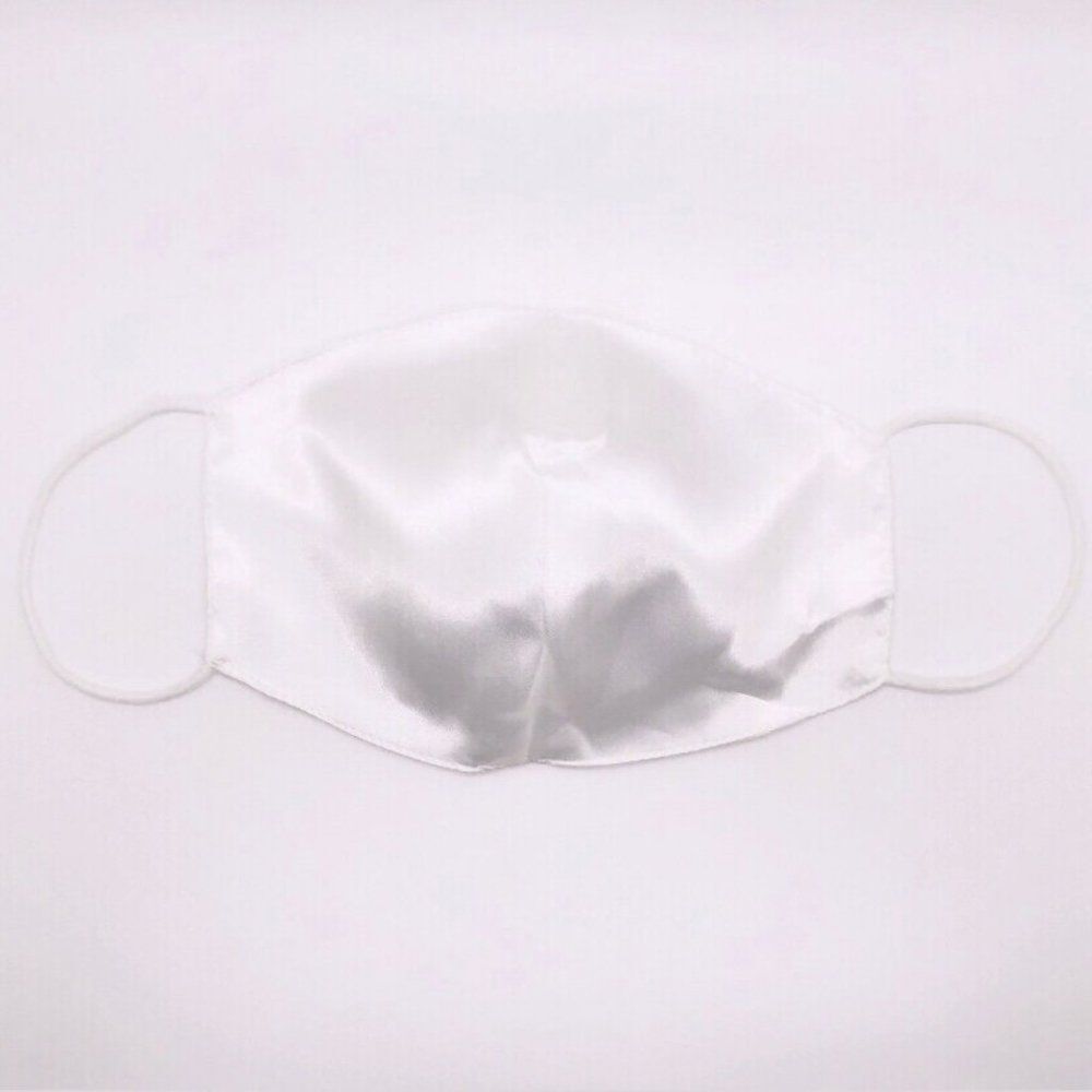 Pearl White Silk Face Mask